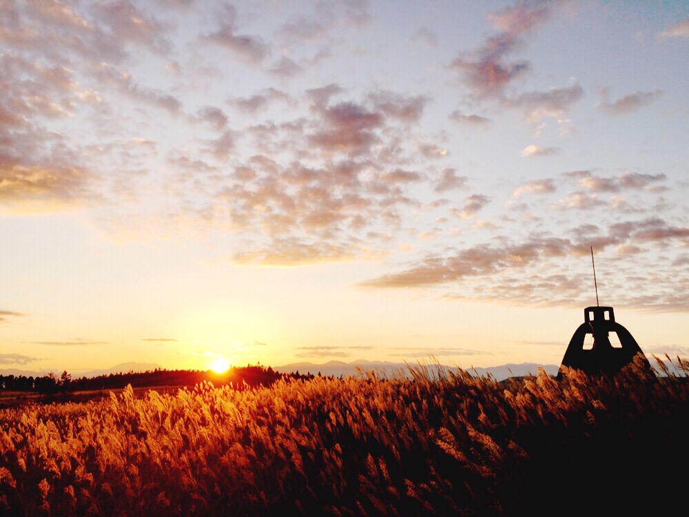 安曇野風景 ススキの候 安曇野風景 ススキの候